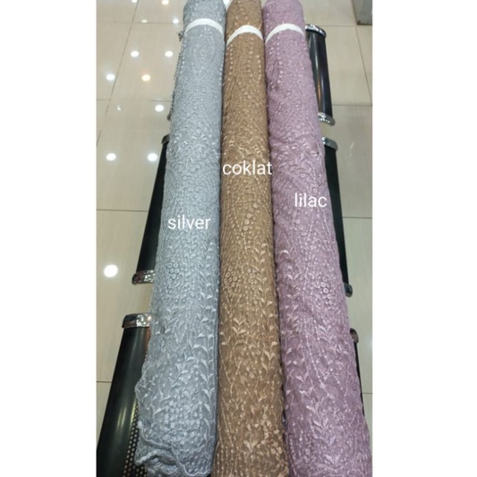 Kain Tile bordir tulle halus cantik