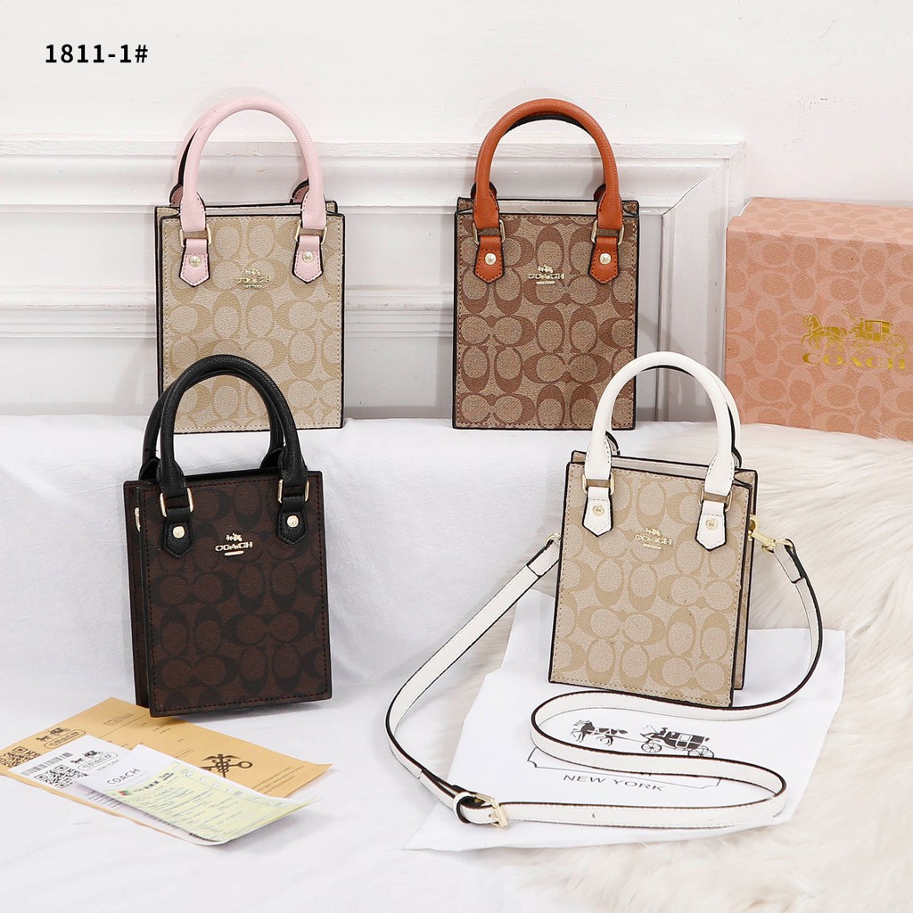 C0ACH Fit Bags Mini Tas Selempang Kotak Wanita Tas Hp Wanita Trendy Fashion Import + Free Sertificate