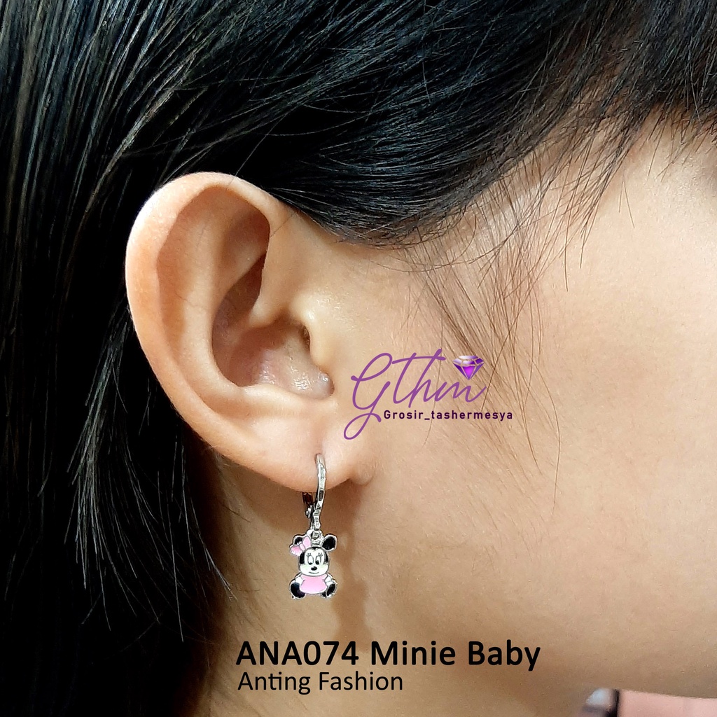 Anting Anak Model Klip Pink anti karat aman dan cocok dipakai sehari-hari ana074