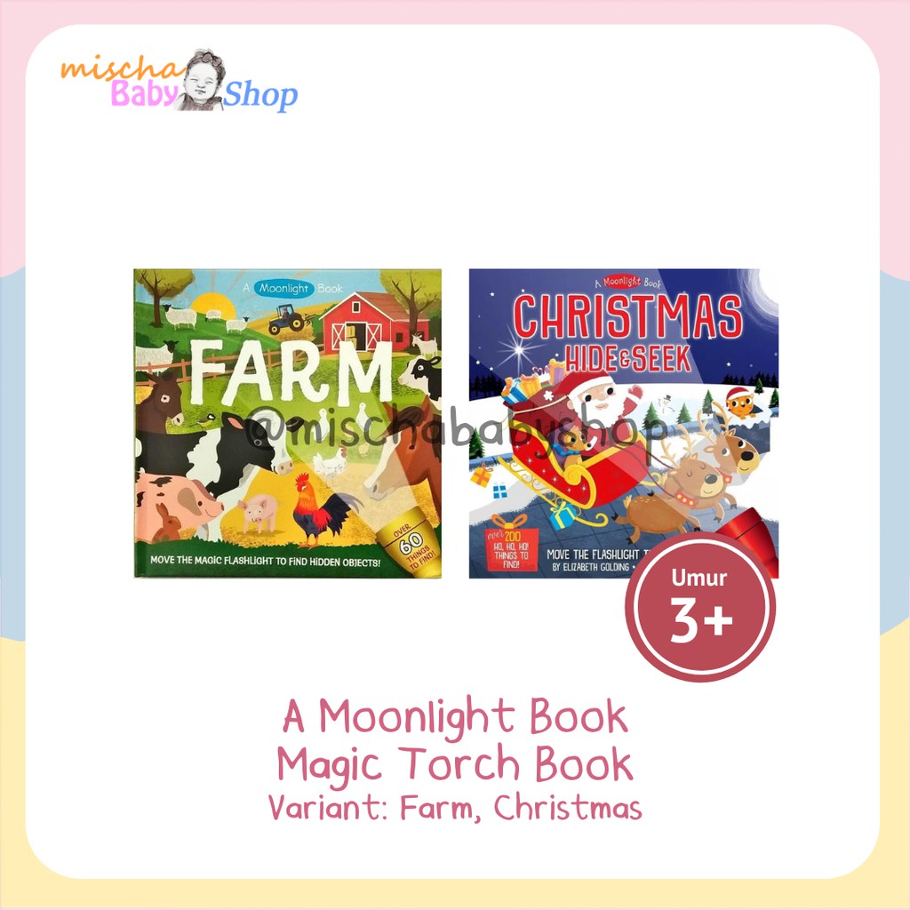 A Moonlight Book - Farm | Magic Torch Book