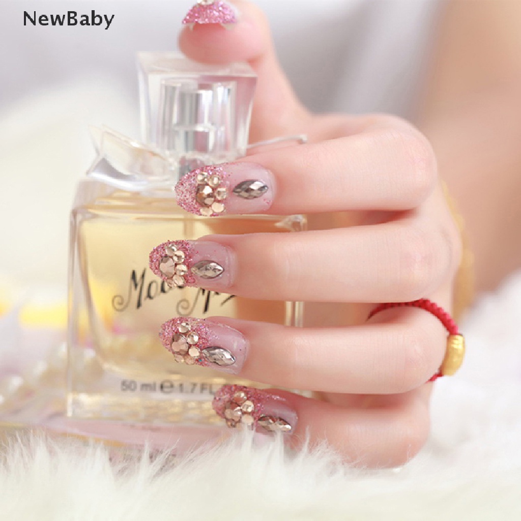 Newbaby 24Pcs / Set Kuku Palsu Akrilik UV gel Untuk Nail art / Manicure