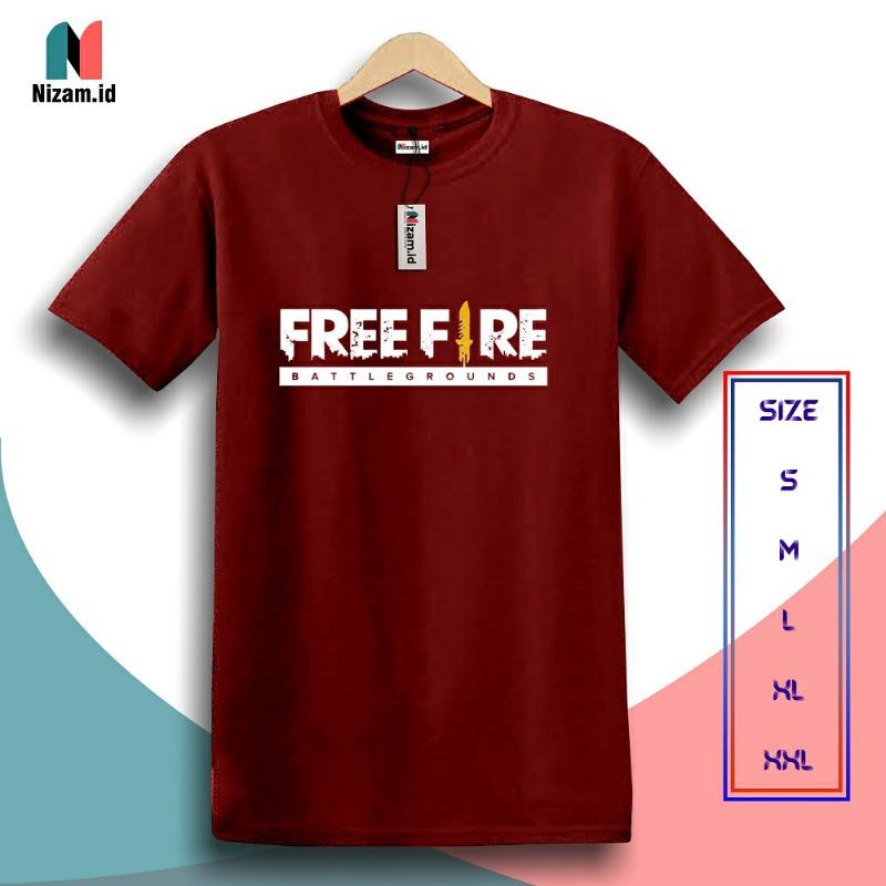 Kaos distro NIZAM.ID Gamer free Fire sablon putih