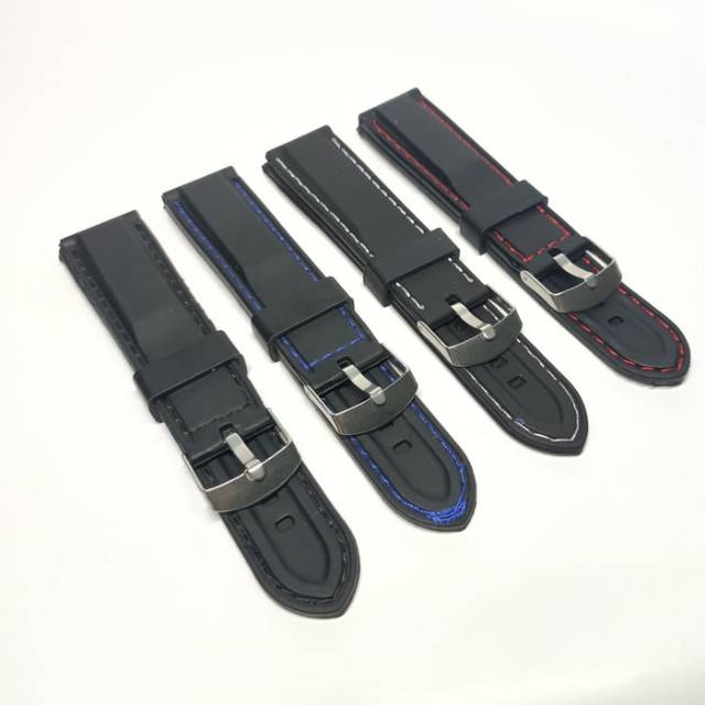 Strap jam tangan karet original tali strap jam tangan silikon 20mm 22mm24mm 26mm