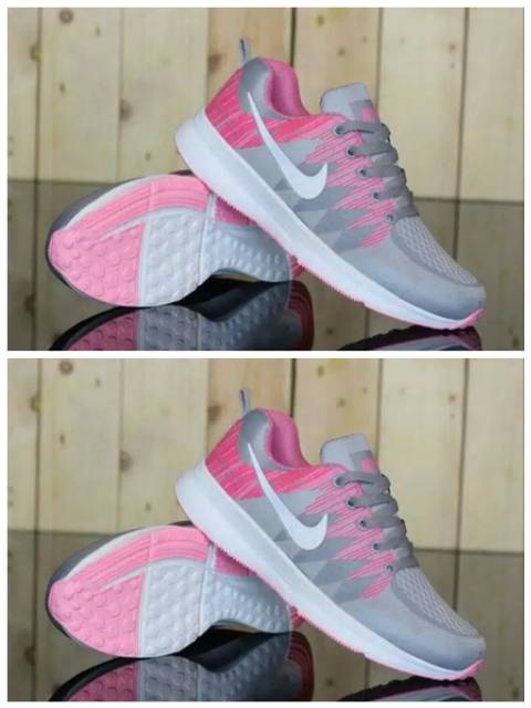 sepatu wanita sneakers running olahraga sepatu jogging  Zigzag Pink