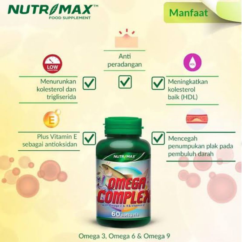 NUTRIMAX OMEGA COMPLEX 8 in 1 || NUTRIMAX OMEGA COMPLEX  FISH OIL 3 6 9 VITAMIN E JANTUNG OTAK KOLESTEROL TULANG SENDI MATA 30