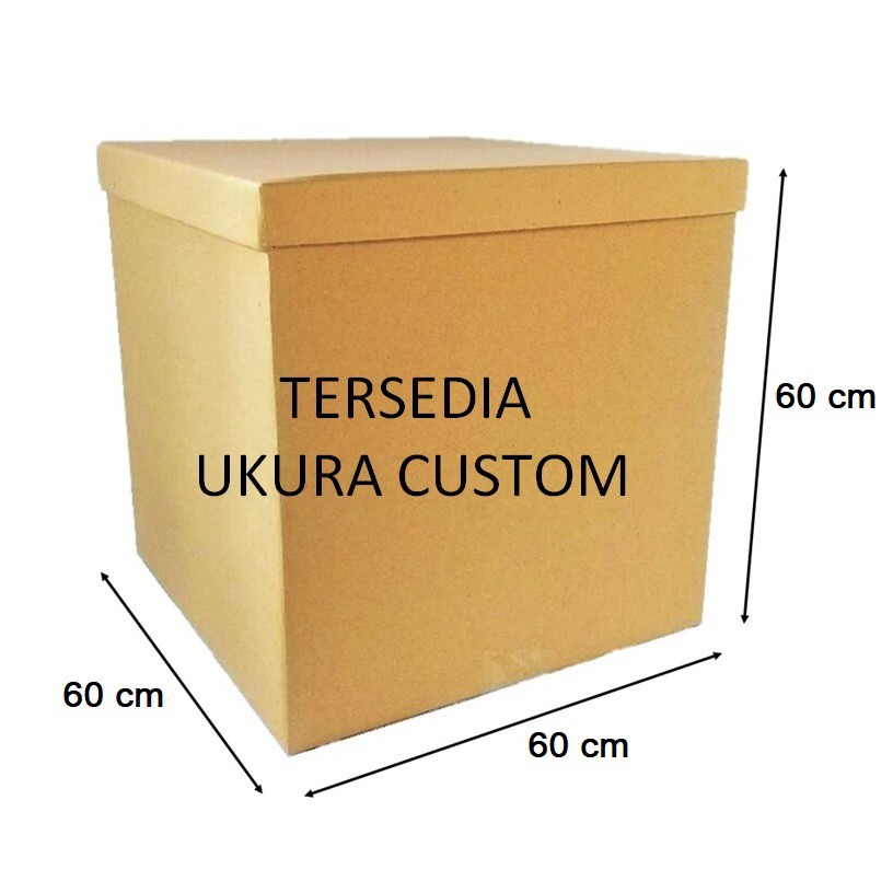 

Kardus Box Tutup 60 x 60 x 60 cm Dus Kemasan Produk Barang Jumbo Besar Packing