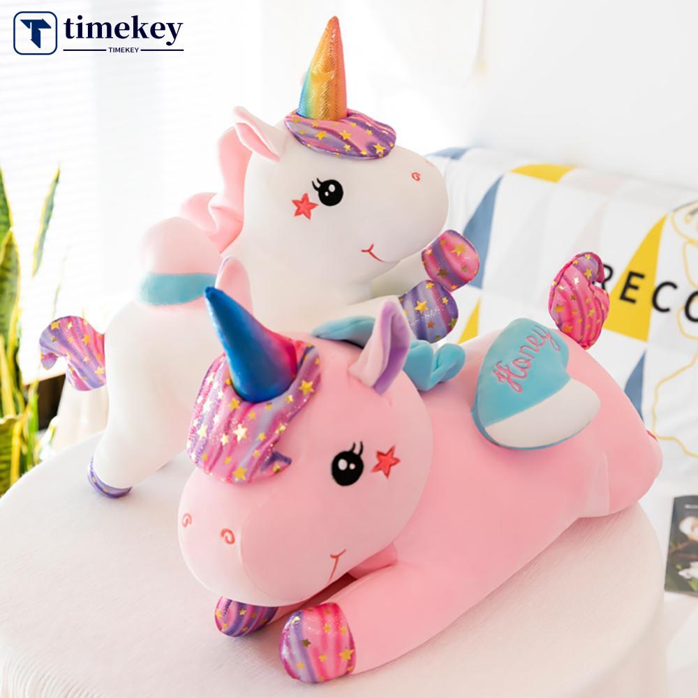 Timekey Mainan Boneka Stuffed Plush Unicorn 40cm Untuk Hadiah Natal / Ulang Tahun Anak Perempuan Q2X3