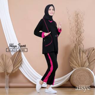 Baju Kaos Olahraga Wanita Muslim Muslimah Panjang hijab