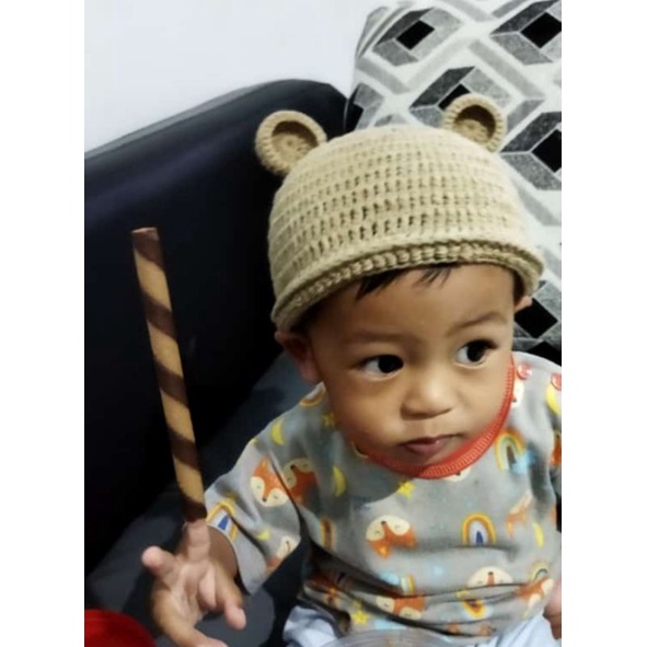 Topi Kupluk Rajut Wol Korea Baby Fashion Import unisex balita anak size besar