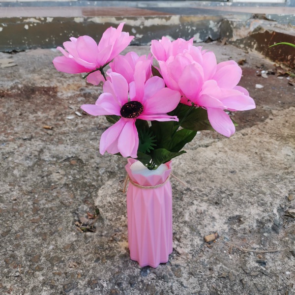 Bunga Hias Pink Petunia MLYR22 / Bouquet Bunga Pajangan Rumah Dalam Ruangan / Bunga Dekorasi / Bunga