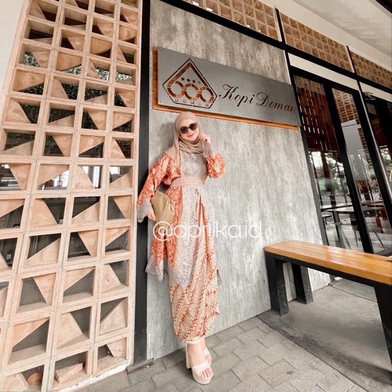 Set Andin outer batik baju pesta baju kondangan