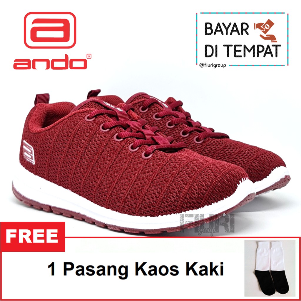 FIURI - ANDO ORIGINAL - REBECCA 37-40 MAROON - SEPATU SNEAKERS SPORT KANVAS SOL KARET ANAK PEREMPUAN - SEPATU KETS FASHION TRENDY WANITA DEWASA - SEPATU OLAHRAGA LARI FITNES SENAM KERJA KULIAH BERTALI CEWEK MURAH PROMO DISKON BONUS KAOS KAKI