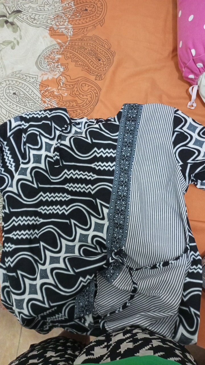 Tey-17 Batik Wanita Asj Sa Hrb026 Kenongo Kemeja Tosca Pendek