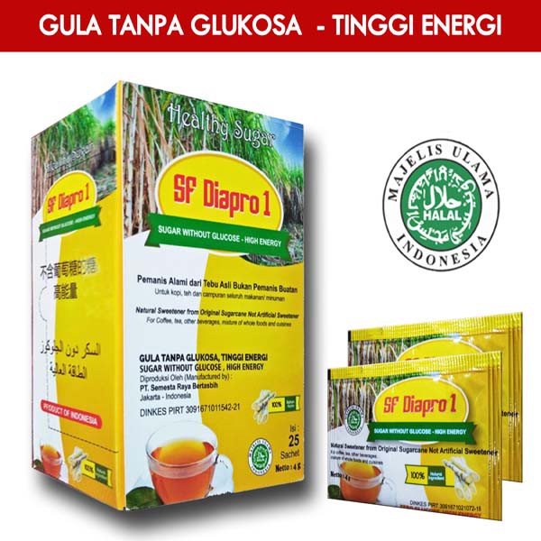 

SF Diapro 1 Gula sehat aman untuk diabetes diet low sugar sachet manis alami