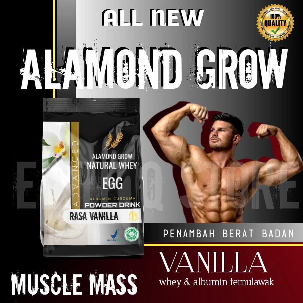 [COD] Susu Penambah Berat Badan | Alamond Grow Ori | Mengandung Whey Protein