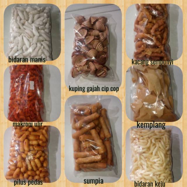 

JAJAN LEBARAN JAJAN TIMBANGAN (BIDARAN, SUMPIA DLL) berat 250 gram