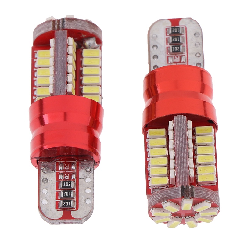 2pcs Lampu LED T10 57SMD 3014 Canbus Untuk Penanda Parkir Mobil