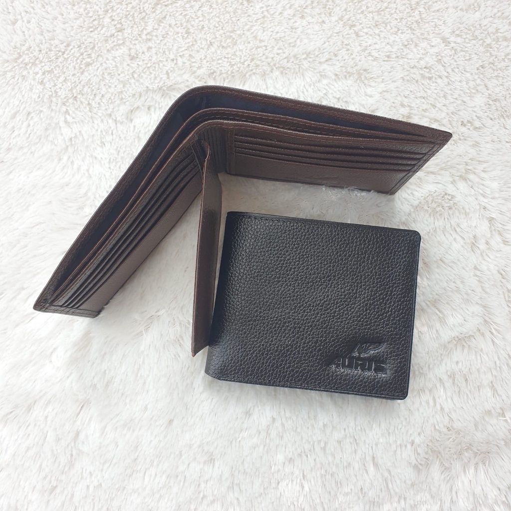 Auris Dompet Pria Kulit Asli Mill Soft Dompet Lipat Cowok Pria Kulit Sapi Asli Lembut Auris Original 48022