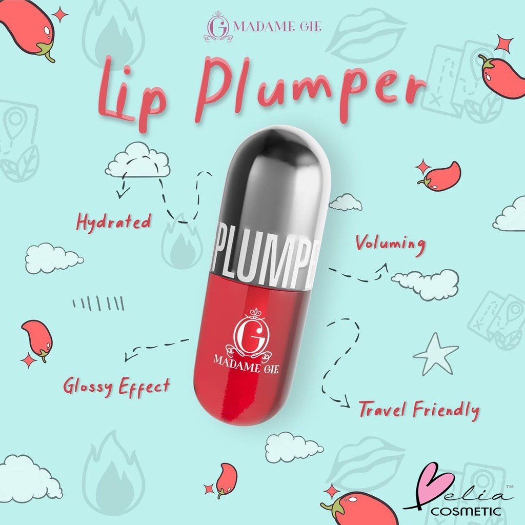 MADAME GIE LIP PLUMPER MAKEUP LIPSTICK VITAMIN BIBIR [SWEETSPACE]