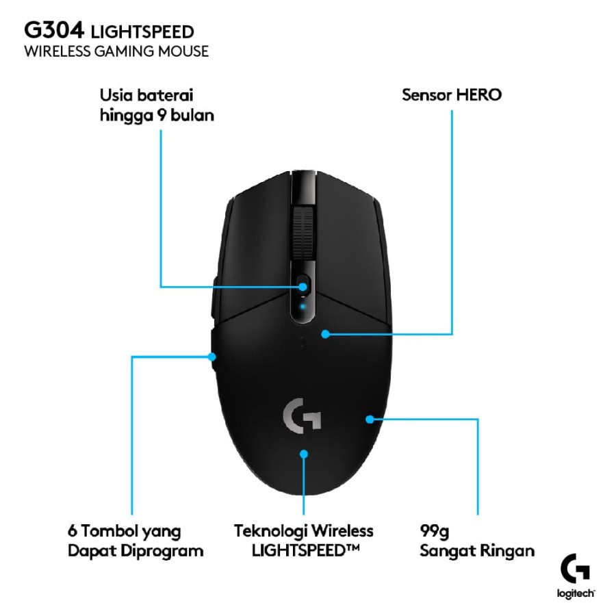 LOGITECH G304 Lightspeed Wireless Gaming Mouse