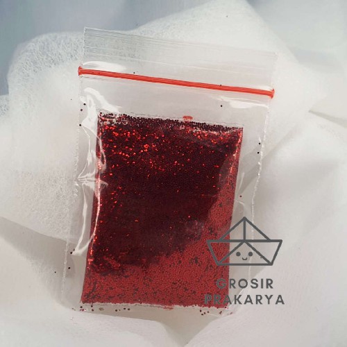 Sparkle Glitter RED 3 gr 3gr Merah Powder Serbuk Warna Warni Eceran Sablon Resin Pernak Pernik Hiasan Bubuk Padat DIY Alat Kerajinan Kesenian Art Prakarya Seni Perlengkapan Bahan Face Craft Crafting Paint Painting Stabilo Color Grosir Prakarya Malang