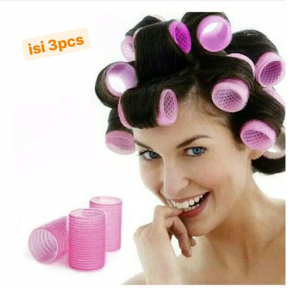 3 Pcs Rol Keriting Ikal Curly Rambut / Hair Curler / Roll Rambut Magic / Rol Keriting Set