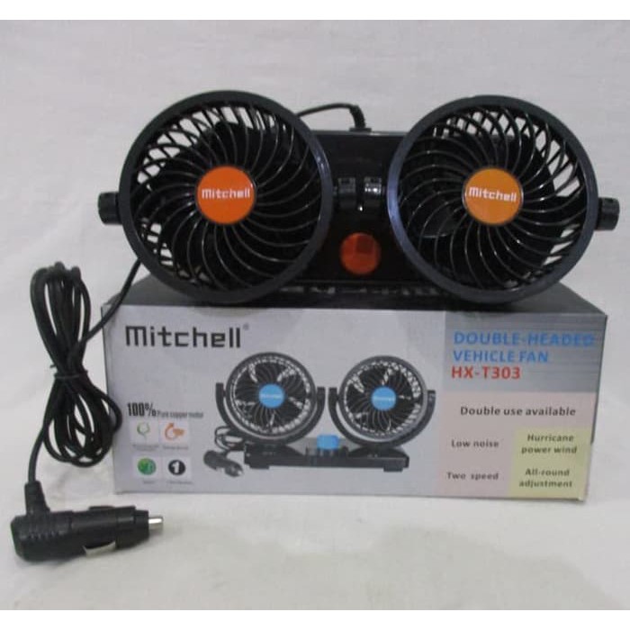 Kipas Angin Mobil Double DC 12V Lighter MITCHELL OK