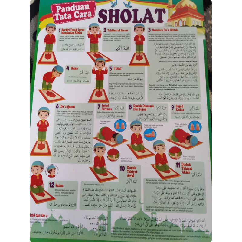 Poster Edukasi Anak / Tata Cara Sholat