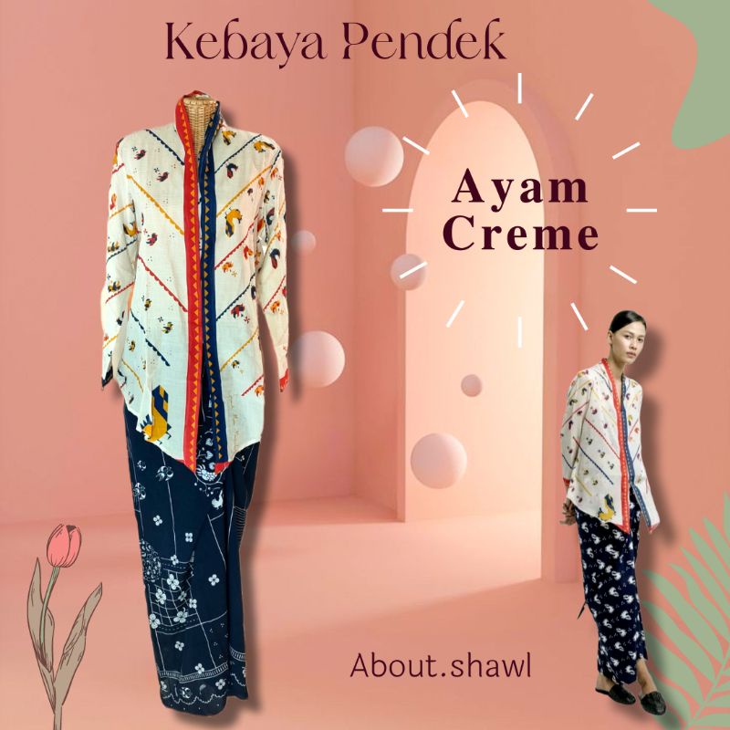 Kebaya Pendek Ayam Creme Sejauh Mata Memandang