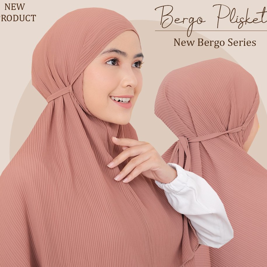 B003 Jilbab Instant Bergo Maryam Full Plisket Lidi Ceruty &amp; Diamond Non Pet Tali | Hijab Instan Kerudung Murah