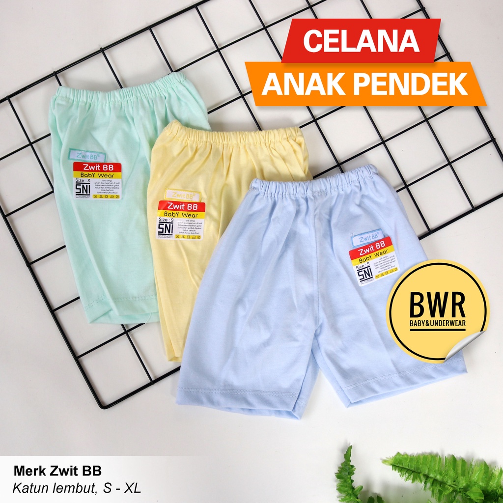 [ 3pc ] Setelan Zwit BB PENDEK Warna POLOS | Pakaian Anak Kaos Pendek + Celana Pendek || Bwr