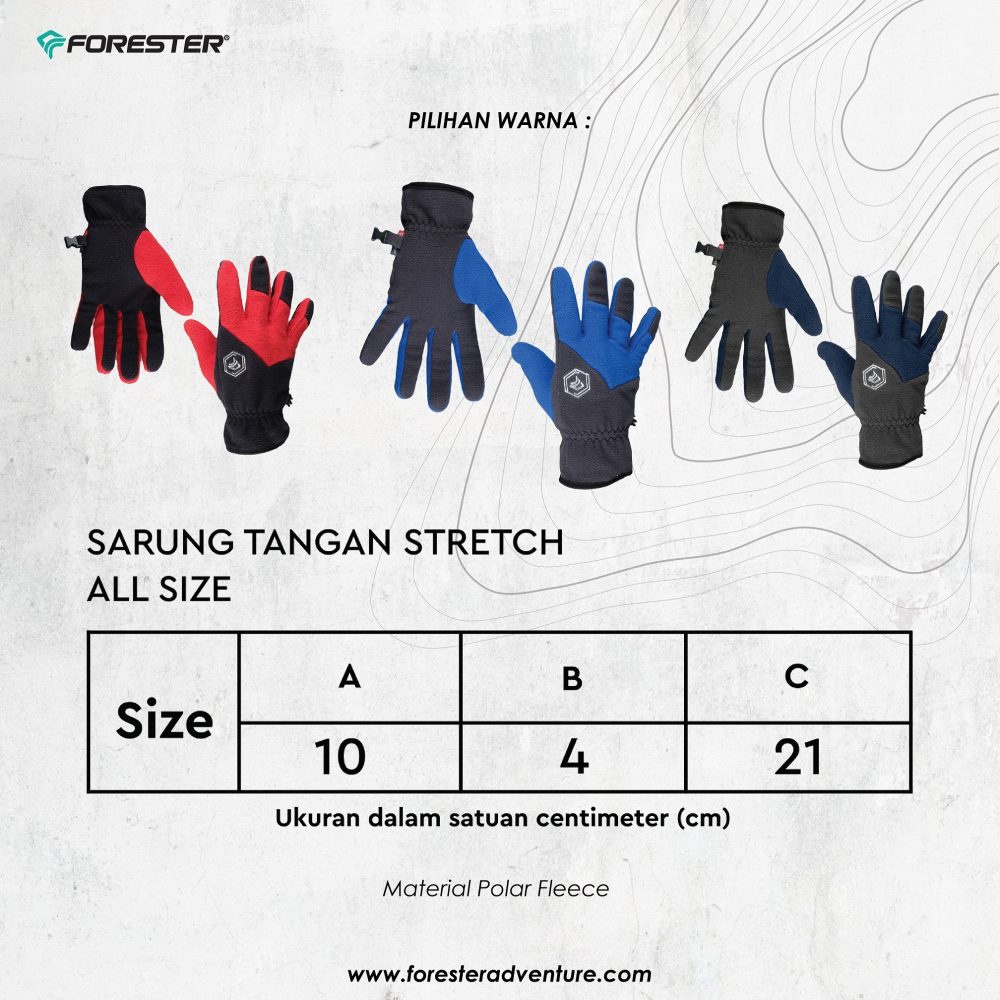 Sarung Tangan Original FORESTER STF 06150 Polar Fleece
