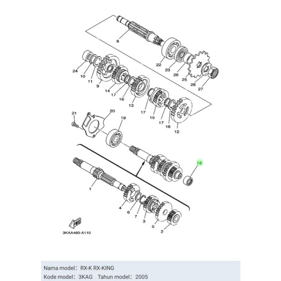 BEARING LAHER BAMBU AS RASIO RX KING RX K RXK ASLI ORI YAMAHA 93311 315Y6