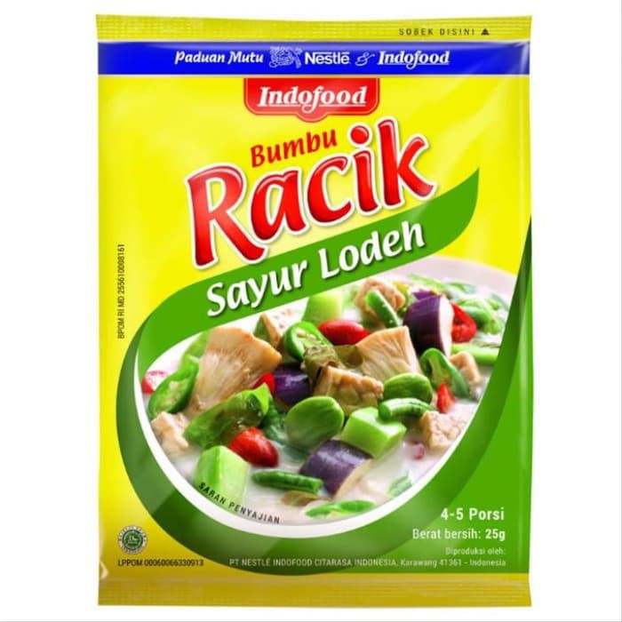 

Indofood Bumbu Racik Sayur Lodeh 25 gr 3 pcs