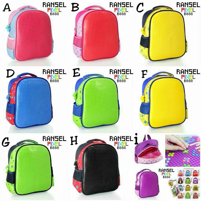 Tas Ransel Anak Laki-Laki Dic 430 Cbr Six Original - Sobat Mode RM163  Lego Tk Impor Free Pixel Bit
