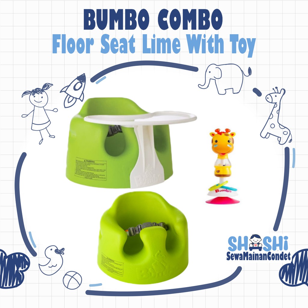 Sewa  Bumbo Combo Floor Seat Lime With Toy