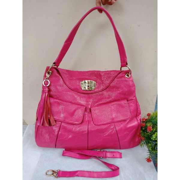 BRERA ORIGINAL SHOULDER BAG FUSCIA KULIT ASLI,  SUPER TEBAL &MANTUL,  BRERA,  PRELOVED BRERA