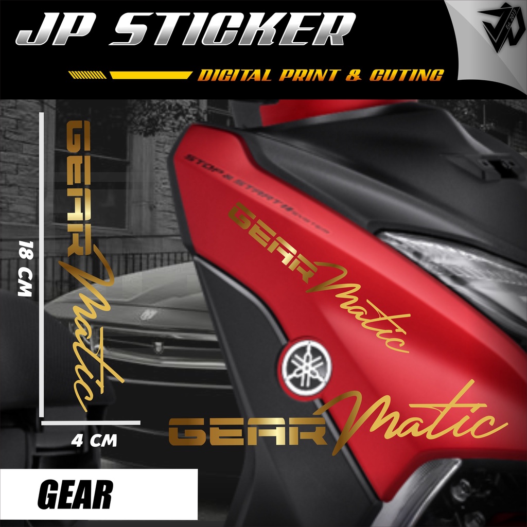 Cutting Sticker GEAR Sticker Variasi Aksesoris Motor Yamaha GEAR Hologram JP CT2 01