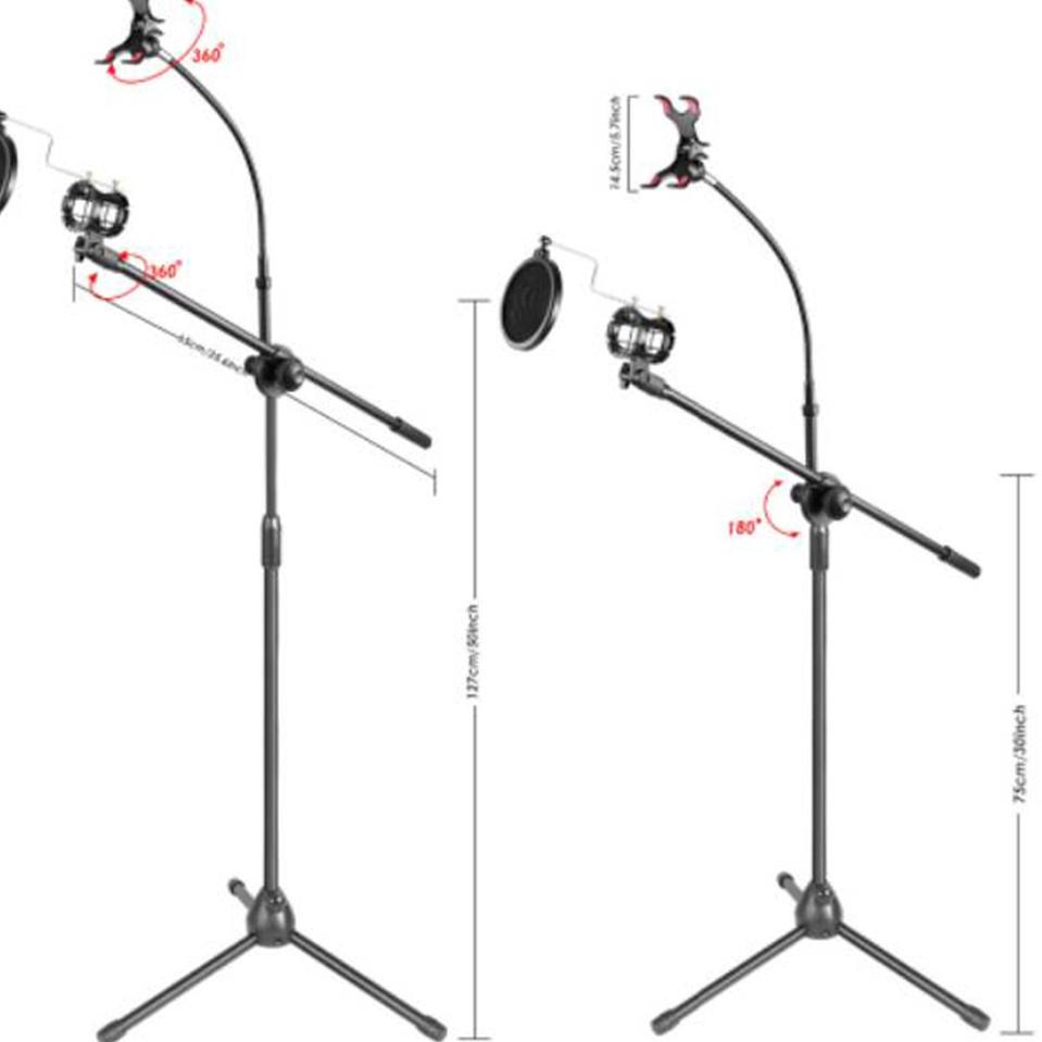 Muraaaahh.. Stand Mic MT 165 Tripod Microphone Stand Mic Lantai Jepit HP Holder HP / Stand Mikrofon 