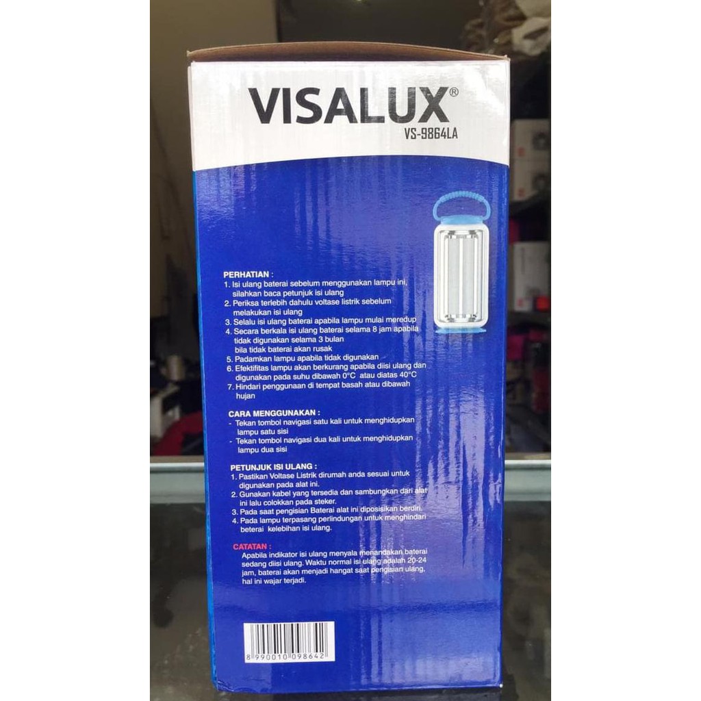 wf92 lampu emergency lamp 50 jam 2 sisi visalux vs-9864la garansi cf79