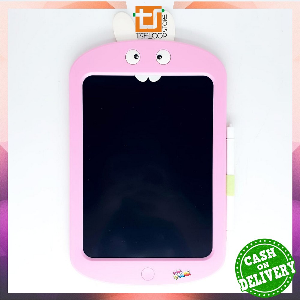 OFM-M36 Mainan LCD Writing Drawing Tablet Board 8.5 inch Papan Tulis Karakter Mainan Edukasi Anak-ORANGE-RABBIT