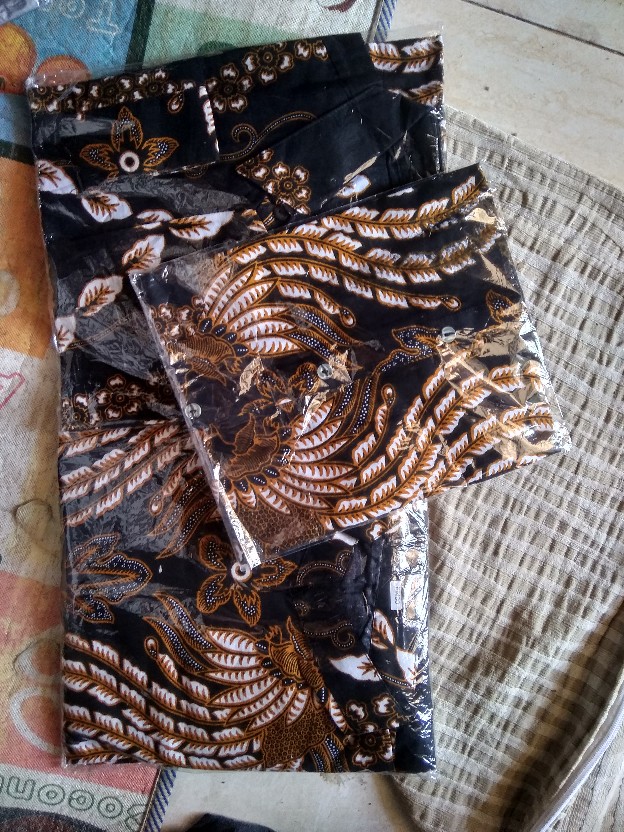 Batik Couple Keluarga Sania Ruffle Ori Ndoro Jowi Dnt - Motif Manuk Rantai Kuning
