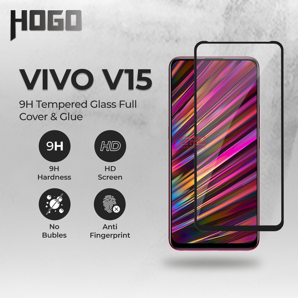 Tempered Glass VIVO V15 HOGO Full Cover Anti Gores Kaca