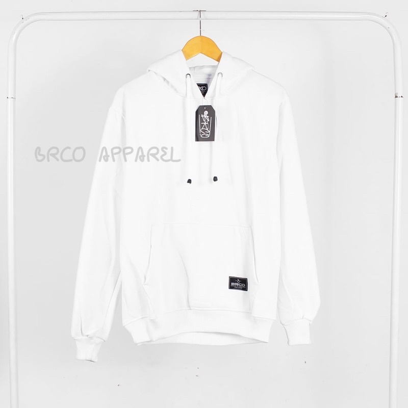 Sweater Hoodie Polos Hoodie Sweater Unisex Pria Wanita Orginal (BAYAR DI TEMPAT)-PUTIH