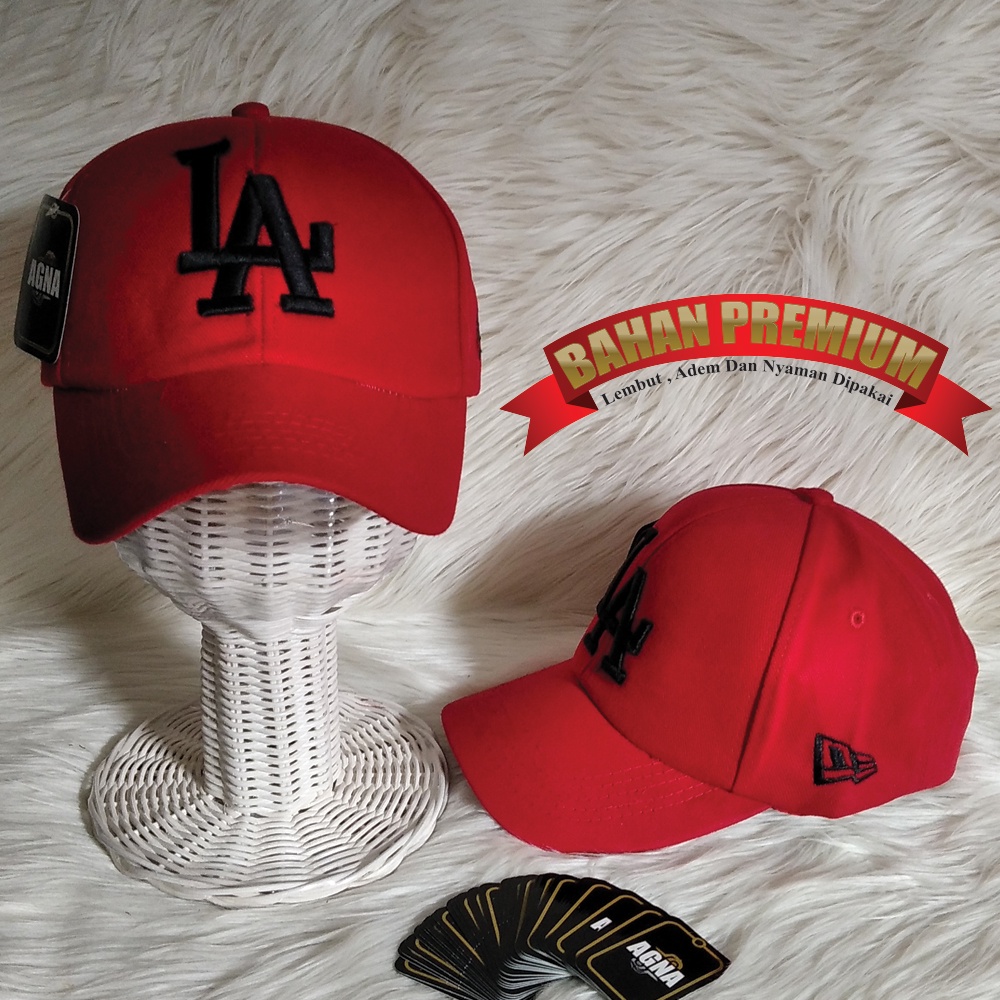 Topi MLB  Topi New Era Topi Baseball LA  Topi Pria Bahan Rafell Denim Tebal