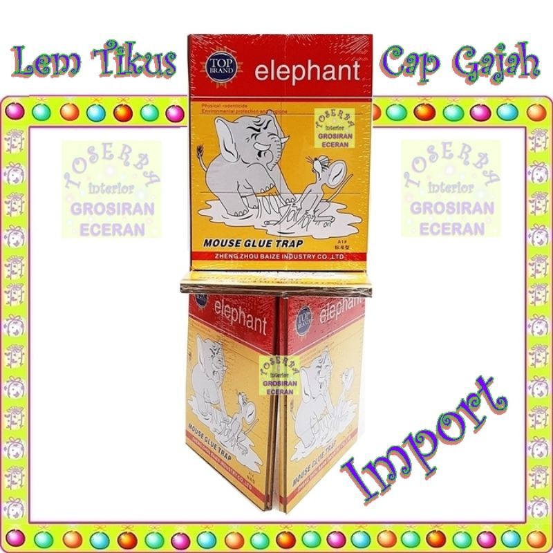 Lem Tikus cap Gajah - Lem tikus Cap Elephant - Lem tikus Papan Elephant - Lem tikus papan cap Gajah 