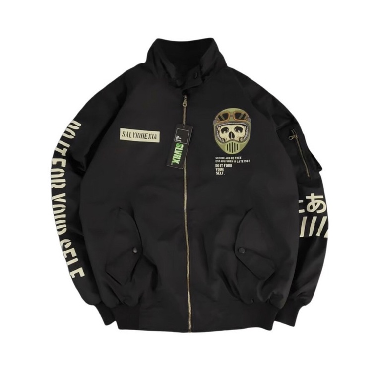 JAKET BIKERS SUKAJAN SALVIO HEXIA SLVHX & ZADE ORIGINAL DISTRO PARAHYANGAN BANDUNG BORDIR FULL RIDIN