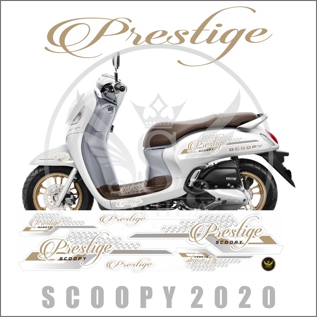 STRIPING SCOOPY 2020 - SCOOPY PRESTIGE / STIKER SCOOPY VARIASI PRESTIGE 01 PUTIH