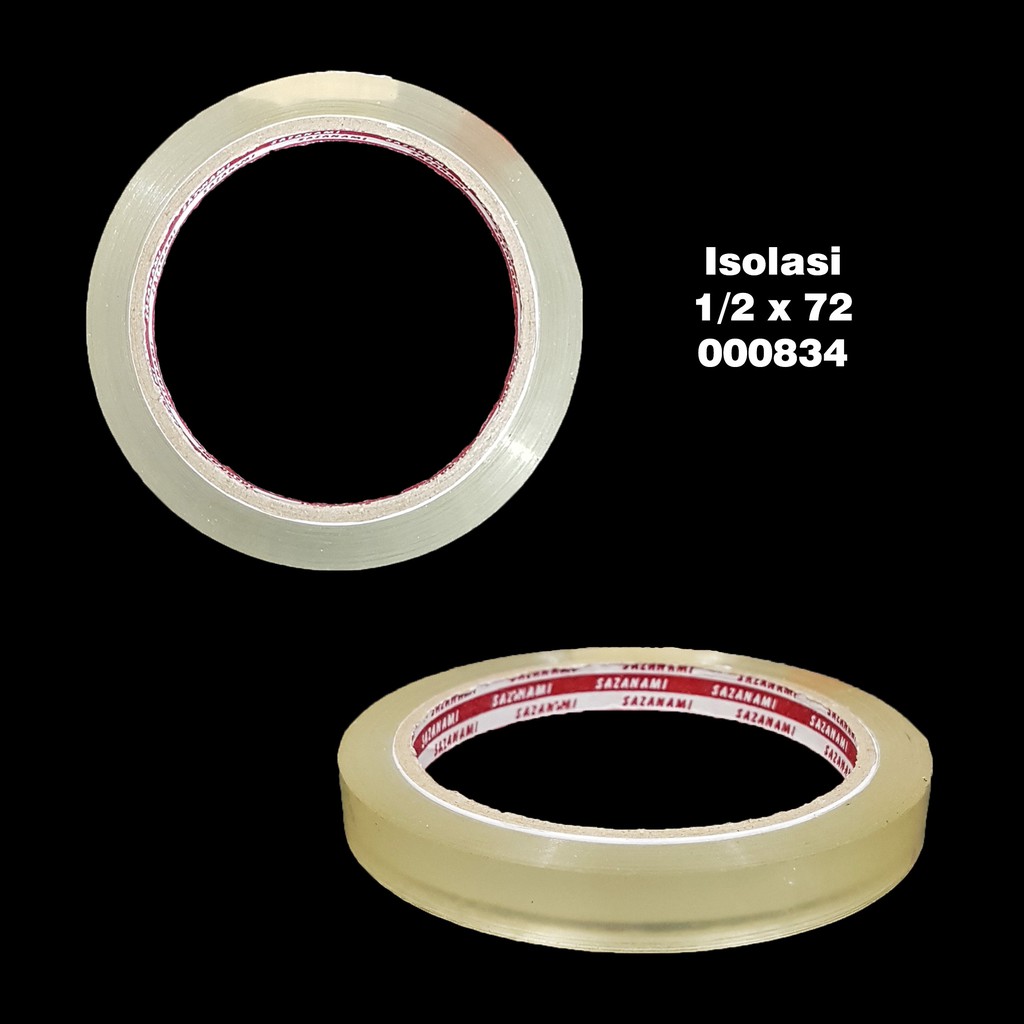 

RES834 Isolasi Bening Sazanami / Solatip Isolasi Lakban Daimaru Bening Kecil Stationery Tape Transparan 12 mm x 72