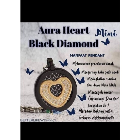 KALUNG MCI AURA HEART , BLACK DIAMOND